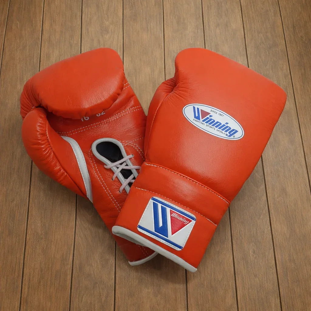 img of Winning Orange Lace-Up Boxing Gloves